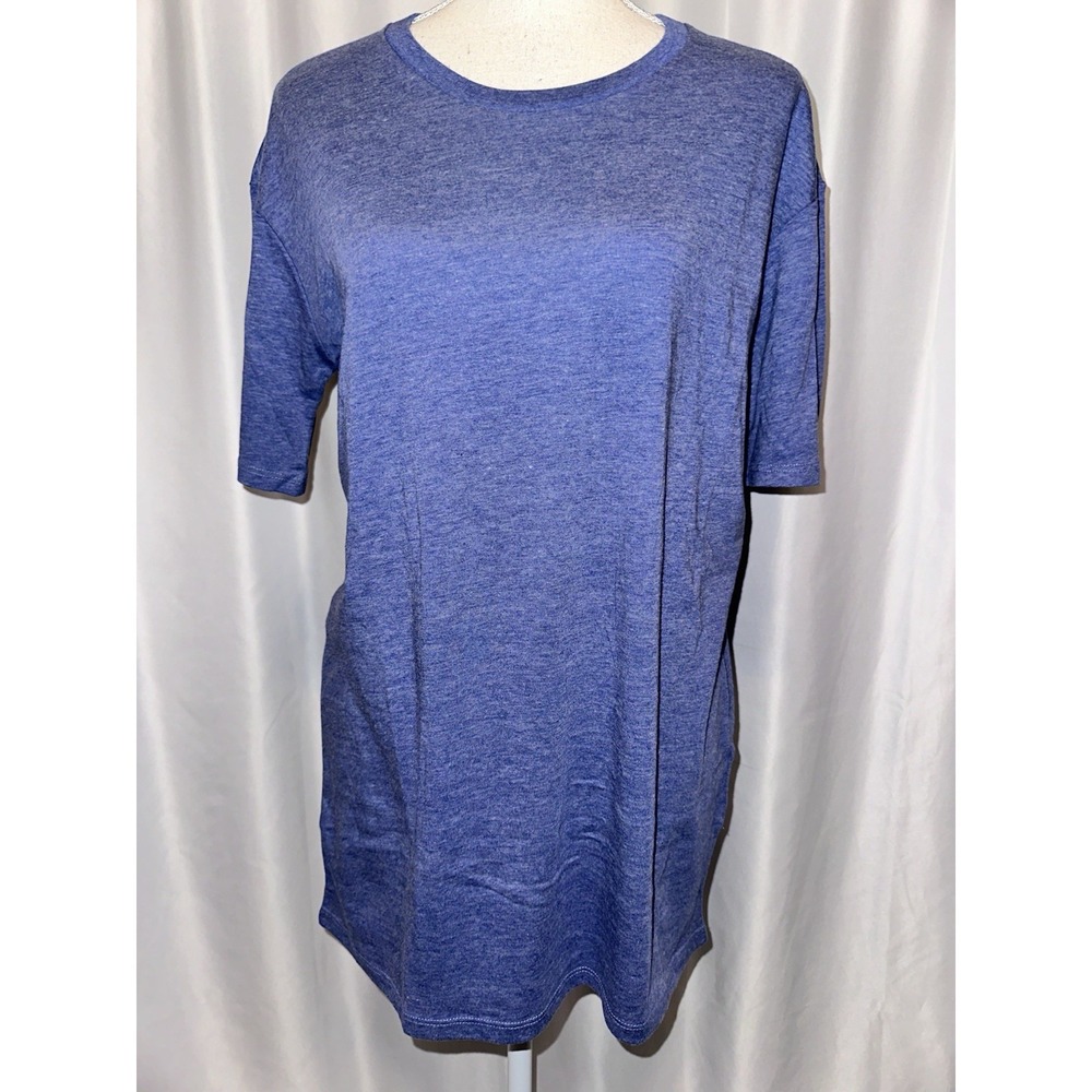 Lularoe Tshirt Size XS Blue Pullover Crew Neck Short sleeve Hi-low